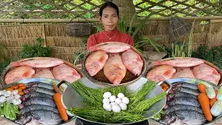 Red Fish Grilled Recipe | Fish Steamed | MUKBANG FISH