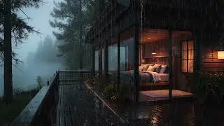 Forest Rain Ambience 8 Hours | Emotional Balance & Deep Relaxation 🌧️🕯️