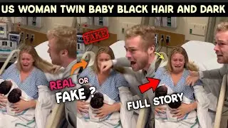 Us woman twin baby viral video Are Real ? | Us woman twin baby black hair and dark skin