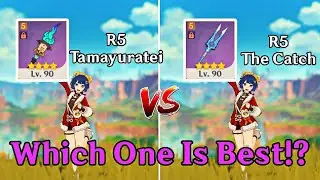 Tamayuratei vs The Catch!! Best F2P Weapon For Xiangling?? [Genshin Impact]