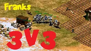 AoE2 Gameplay: 3v3 Live commentary