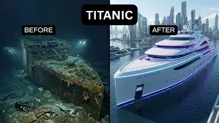 TITANIC: 113 Years Under the Sea → Reborn as a Futuristic Super-Yacht! Stunning AI Restoration