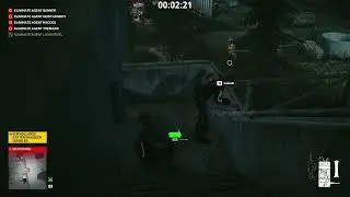 Agent 47 performs unnoticed kill using a remote bomb that makes the target fly....