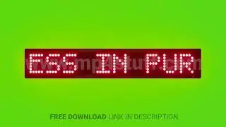Be Fearless in Pursuit of Dreams Scrolling Red Dot Matrix LED Text Animation on Green Screen Seamles