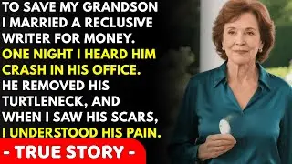 When the reclusive writer I married to save my grandson removed his turtleneck, I understood his...