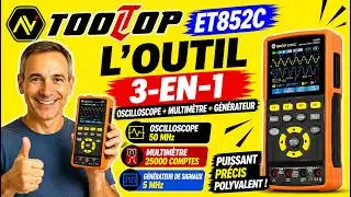 Test oscilloscope 2*50 Mhz multim&egrave;tre g&eacute;n&eacute;rateur de fonction &eacute;lectronique Tooltop ET852C