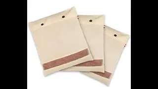 Cotton Saree Covers with Net Window & Buttons Closure ( 16 x 14 Inch )