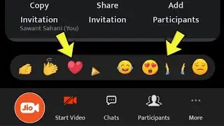 how to react emoji in meeting jio meet app | jio meet Mein emoji react kaise karen