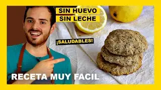 🔶 Como hacer GALLETAS de limón VEGANAS con ACEITE (Receta con CHIA) - Comida FACIL y RAPIDA