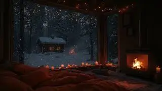 Candlelit Escape cabin Winter Jazz 🕯️🌙 Gentle Jazz Piano for Winter Night Stillness