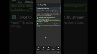Auto TTS new advance Synthesization setting update Strip audio attributes and accessibility stream