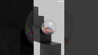 Will the Ball Fall Off the Cubes? #satisfying #blender #simulation