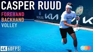Casper Ruud | Forehand, Backhand & Volley [4k 60fps]