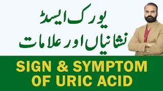 What are the Sign & symptom of Uric Acid in Urdu/Hindi