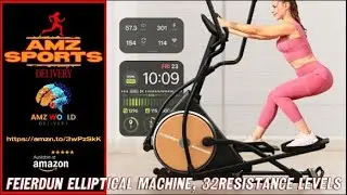 Overview FEIERDUN Elliptical Machine, Hyper-Quiet , 20IN Stride, 32Resistance Levels, 400LBS, Amazon