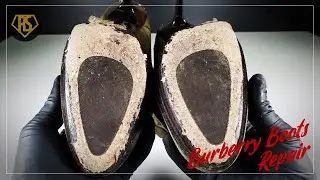 ASMRㅣRepair Burberry Suede Bootsㅣ버버리부츠 수선