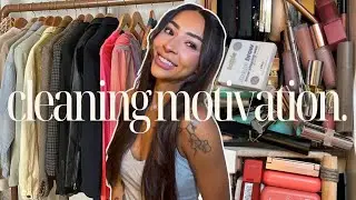 *DECLUTTER&nbsp;and ORGANIZE*&nbsp;WITH&nbsp;ME&nbsp;🫧⭐️ cleaning motivation! makeup organization, closet cleanout