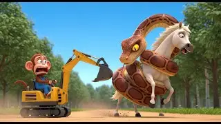 Baby Monkey Builds a Magic Bridge to Save His Friends! | Monkey Zone