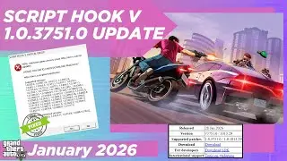 How to Fix Script Hook V Critical Error | Script Hook V 3751 for GTA V 3751 (January 2026)