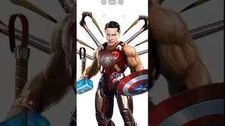 Hulk + Spider man + Iron man + Captain America + Thor = 🤯? || Fusion art || #shorts #youtubeshorts
