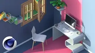 Cinema 4D - Изометрическая сцена (3d изометрия)