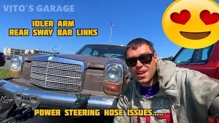 Mercedes W115 240D Steering Idler Arm Replacement + Rear Sway Bar Links, Power Steering Hoses & More