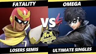 4o4 Smash Night 57 Losers Semis - Fatality (Captain Falcon) Vs. omega (Joker) SSBU Ultimate
