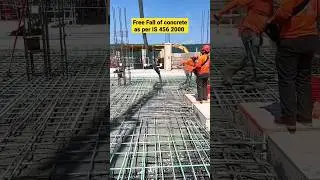 Maximum Free fall of concrete as per IS 456 2000 | Concrete free fall #shorts #ytshorts #civiltutor
