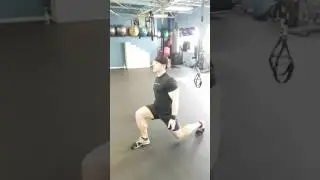 DB Lunge with Curl and Press