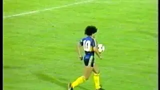 Maradona en la Romareda 03/09/1981 Amistoso Boca Juniors