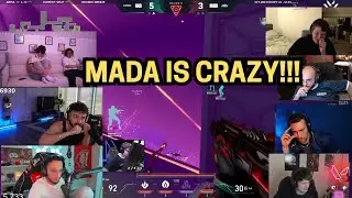Valorant Streamers react to NRG Mada 3k after hit by fade ult in VCT Americas #vct