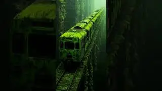 Abandoned Train in a Post-Apocalyptic Jungle | Nature Reclaims Civilization 🌿 #shorts #shortsfeed