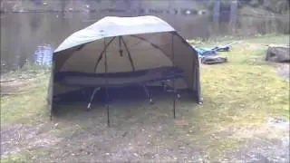 TFGear Power Brolly Shelter & Fox Warrior 6 Leg Bedchair
