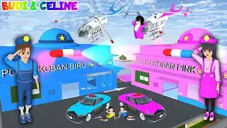 Yuta Mio Sang Penolong Jadi Polisi Koban Biru 🔵 dan Pink 💖 24 Jam | Sakura School Simulator