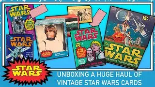 Unboxing a HUGE Haul of Vintage Topps Star Wars Wax Packs & Trading Cards!