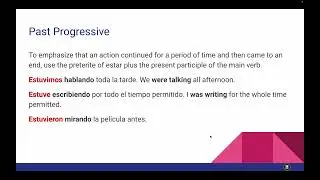 Past Progressive