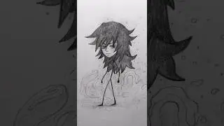 Drawing Giyu Tomioka from Stickman 💙 #shorts #drawing #stickman #demonslayer #kny