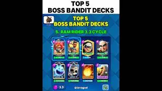 Top 5 Boss Bandit Decks to Reach 10K Trophies!🔥 #youtubeshorts #clashroyale
