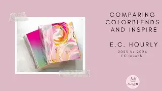 Comparing Erin Condren Colorblends with Inspire Hourly Planner