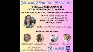 Mesa de Abertura PIBID/UFCG