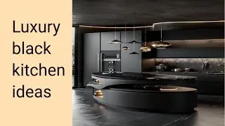 Luxury black kitchen ideas #home #homeideas #ideasforlife #interiordesign #kitchen #houseplan