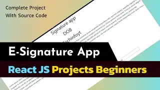 Reactjs Signature App React js Projects | reactjs tutorials | react js project