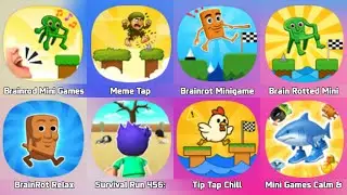 Tip Tap Chill Minigames, Meme Tap Challenge, Tung Tung Tung Sahur, Brainrot Relax Minigame