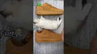Real Vs Fake Brown Supreme Air Force 1 #sneakerhead #sneakers #viral