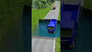 Dump trucks passing water pit #73 | #waterpit #beamnglive #dumptruck  #monstertruck