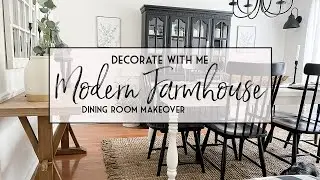 ПРЕОБРАЖЕНИЕ СОВРЕМЕННОЙ СТОЛОВОЙ В ФЕРМЕРСКОМ ДОМЕ | ​​DECORATE WITH ME 2021