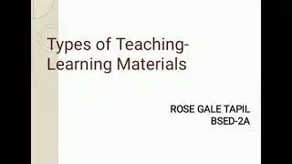 Types of Teaching-Learning Materials