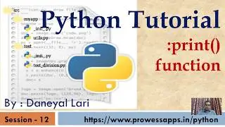 #12 Python Tutorial for Beginners |  print() function in Python