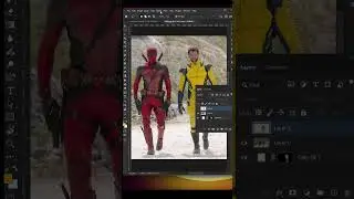 Photoshop tutorial, Photo editing of movie posters, Deadpool & Wolverine edit