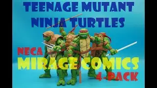 NECA Teenage Mutant Ninja Turtles Mirage Comics  4 pack Action Figures unboxing and review